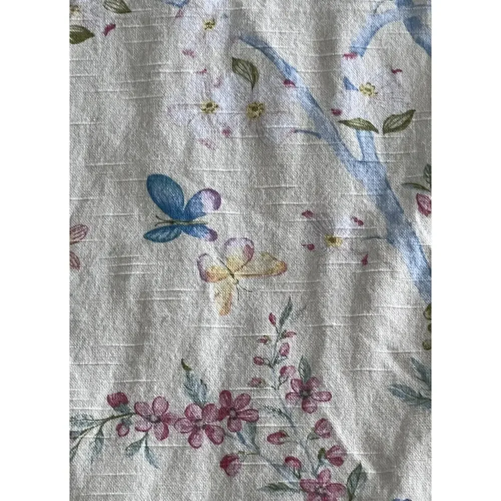 Vintage Waverly SPRING MORNING Birds Custom Lined ONE Curtain Drape Panel 50x72